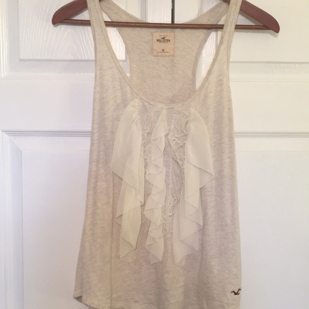 Hollister lacey ruffled tank top